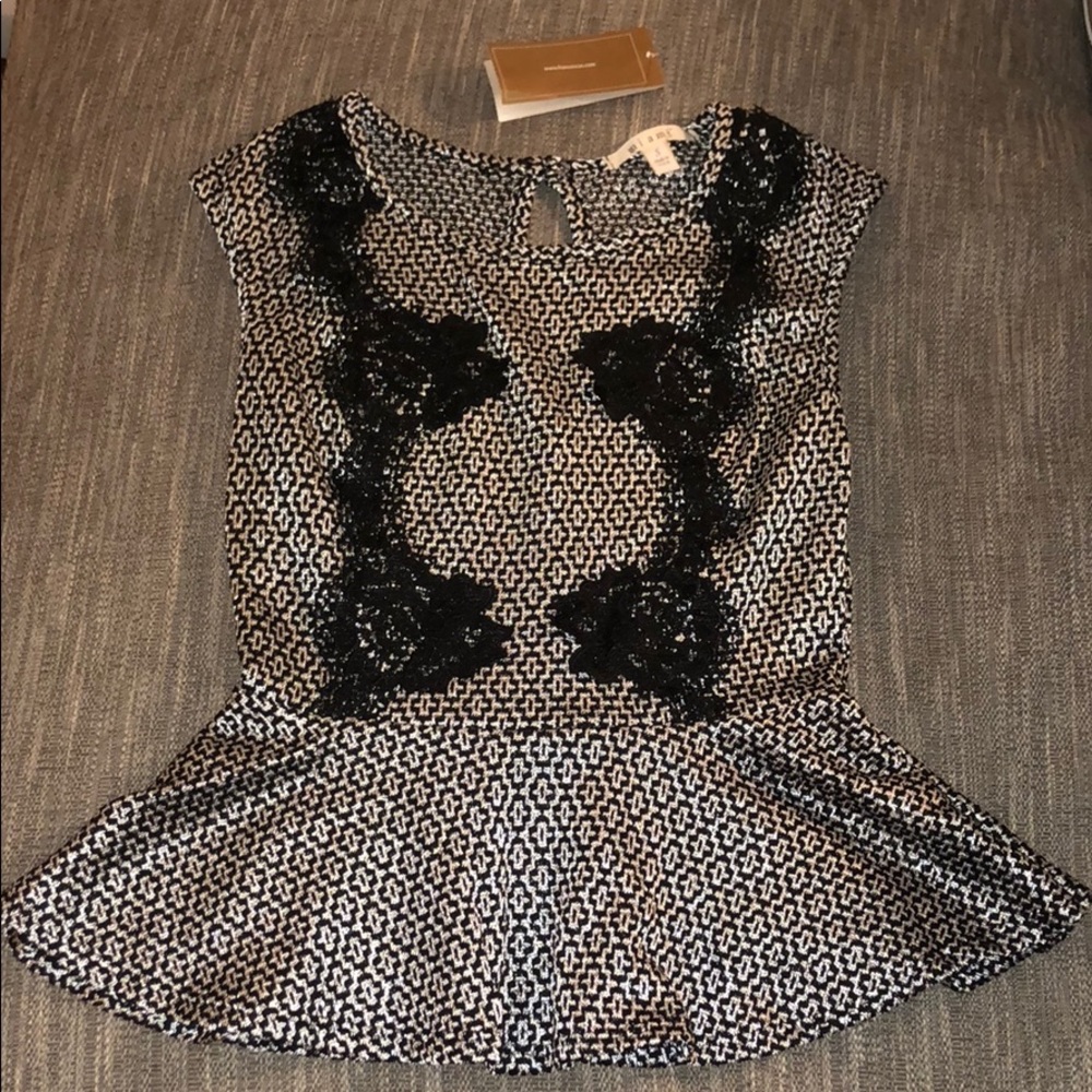 Francesca’s Holiday Peplum Top